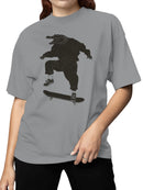 Skateboarding Alligator Art Women's T-shirt