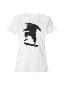 Skateboarding Alligator Art Women's T-shirt