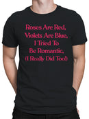 Romantic Roses and Violets Humor Men's T-shirt