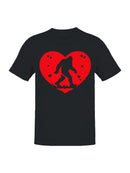 Sasquatch Valentine Heartbeat Men's T-shirt