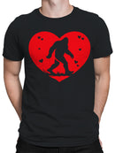 Sasquatch Valentine Heartbeat Men's T-shirt