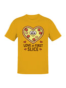 Heart Pizza Love at First Slice Men's T-shirt