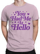 Romantic Purple Love Design Men's T-shirt