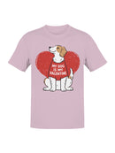 My Dog Is My Valentine Design Men's T-shirt