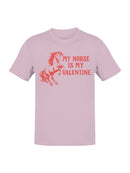 My Horse is My Valentine Charm Men's T-shirt