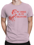 My Horse is My Valentine Charm Men's T-shirt