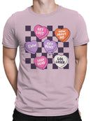 Anti-Valentine's Candy Hearts Design Men's T-shirt