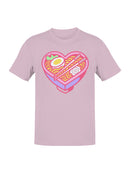 Heart-Shaped Ramen Delight Men's T-shirt