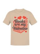 Books Are My Valentine Design Men's T-shirt