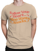 Heart and Snacks: Fun Quote Design Men's T-shirt