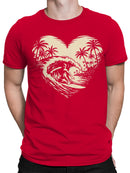 Surfer Paradise in Heart Wave Men's T-shirt