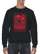 Tarot Lovers Skeleton Art Men's Sweatshirt