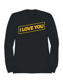 Retro Tape "I Love You" Design Men's Sweatshirt