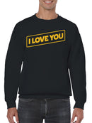 Retro Tape "I Love You" Design Men's Sweatshirt