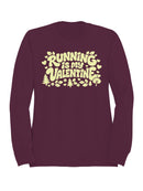 Running is My Valentine Design Men's Sweatshirt