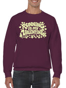 Running is My Valentine Design Men's Sweatshirt