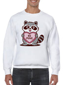 Raccoon Be Mine Valentine Design Men's Sweatshirt