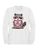 Raccoon Be Mine Valentine Design Men's Sweatshirt