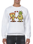 Pizza Meets Pineapple: Forever Friends Men's Sweatshirt