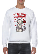 Cat Valentine Rose Design Men's Sweatshirt