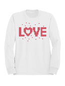 Heart Pattern "LOVE" Design Men's Sweatshirt