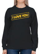 Retro Tape "I Love You" Design Women's Sweatshirt
