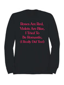 Romantic Roses and Violets Humor Women's Sweatshirt