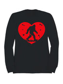 Sasquatch Valentine Heartbeat Women's Sweatshirt