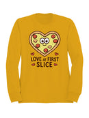 Heart Pizza Love at First Slice Women's Sweatshirt