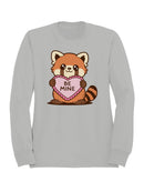 Adorable Red Panda Valentine's Design Women's Sweatshirt