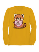 Adorable Red Panda Valentine's Design Women's Sweatshirt