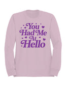 Romantic Purple Love Design Women's Sweatshirt