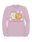 Cookie and Milk Love Message Women's Sweatshirt