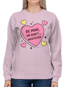 Playfully Indifferent Heart Design Women's Sweatshirt