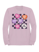 Anti-Valentine's Candy Hearts Design Women's Sweatshirt