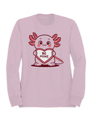 Cute Axolotl Valentine Art Women's Sweatshirt