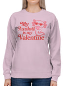 Axolotl Heart Valentine Design Women's Sweatshirt