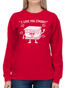 Cute S'mores Love Cartoon Design Women's Sweatshirt