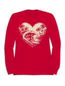 Surfer Paradise in Heart Wave Women's Sweatshirt