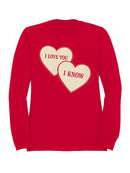 Heartfelt Love Quote Design Women's Sweatshirt