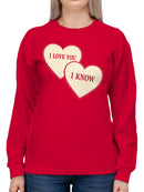 Heartfelt Love Quote Design Women's Sweatshirt