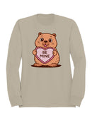 Adorable Wombat Valentine Design Women's Sweatshirt