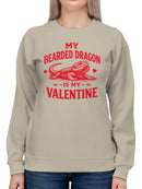 Bearded Dragon Valentine Love Women's Sweatshirt
