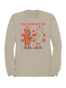 You Complete Me: Bacon & Coffee Love Women's Sweatshirt
