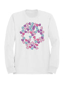 Heart-Filled Peace Symbol Women's Sweatshirt