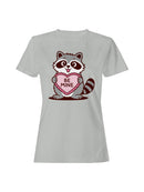 Raccoon Be Mine Valentine Design Women's T-shirt