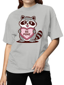 Raccoon Be Mine Valentine Design Women's T-shirt