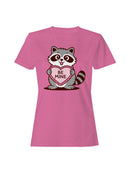 Raccoon Be Mine Valentine Design Women's T-shirt
