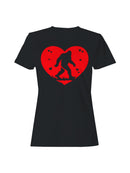 Sasquatch Valentine Heartbeat Women's T-shirt