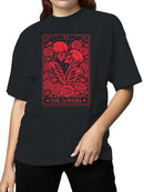 Tarot Lovers Skeleton Art Women's T-shirt